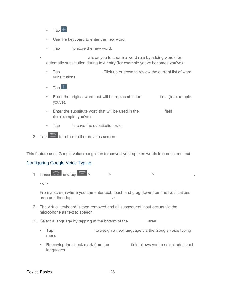 Google voice typing | Samsung SPH-L300ZSASPR User Manual | Page 39 / 217