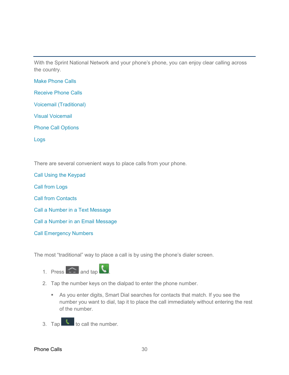 Phone calls, Make phone calls, Call using the keypad | Samsung SPH-L300ZSASPR User Manual | Page 41 / 217