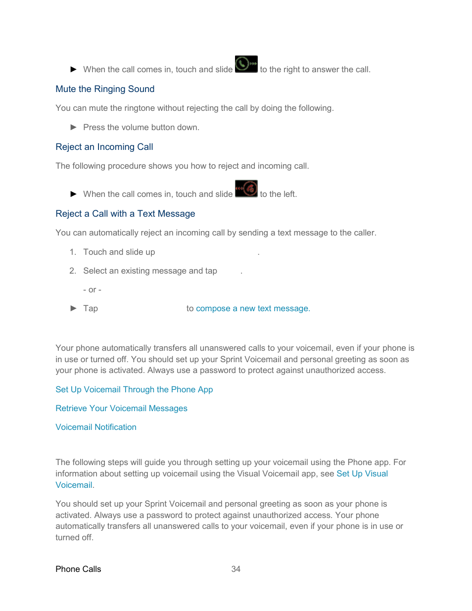 Voicemail (traditional), Set up voicemail through the phone app | Samsung SPH-L300ZSASPR User Manual | Page 45 / 217