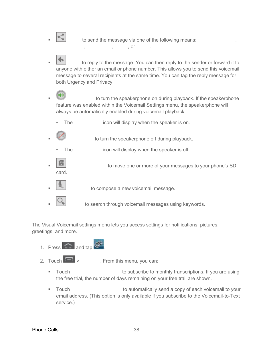 Configure visual voicemail settings | Samsung SPH-L300ZSASPR User Manual | Page 49 / 217