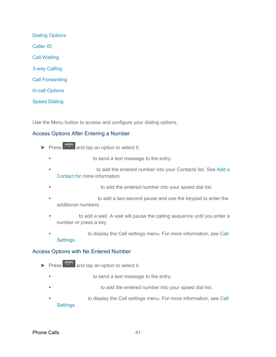 Dialing options | Samsung SPH-L300ZSASPR User Manual | Page 52 / 217