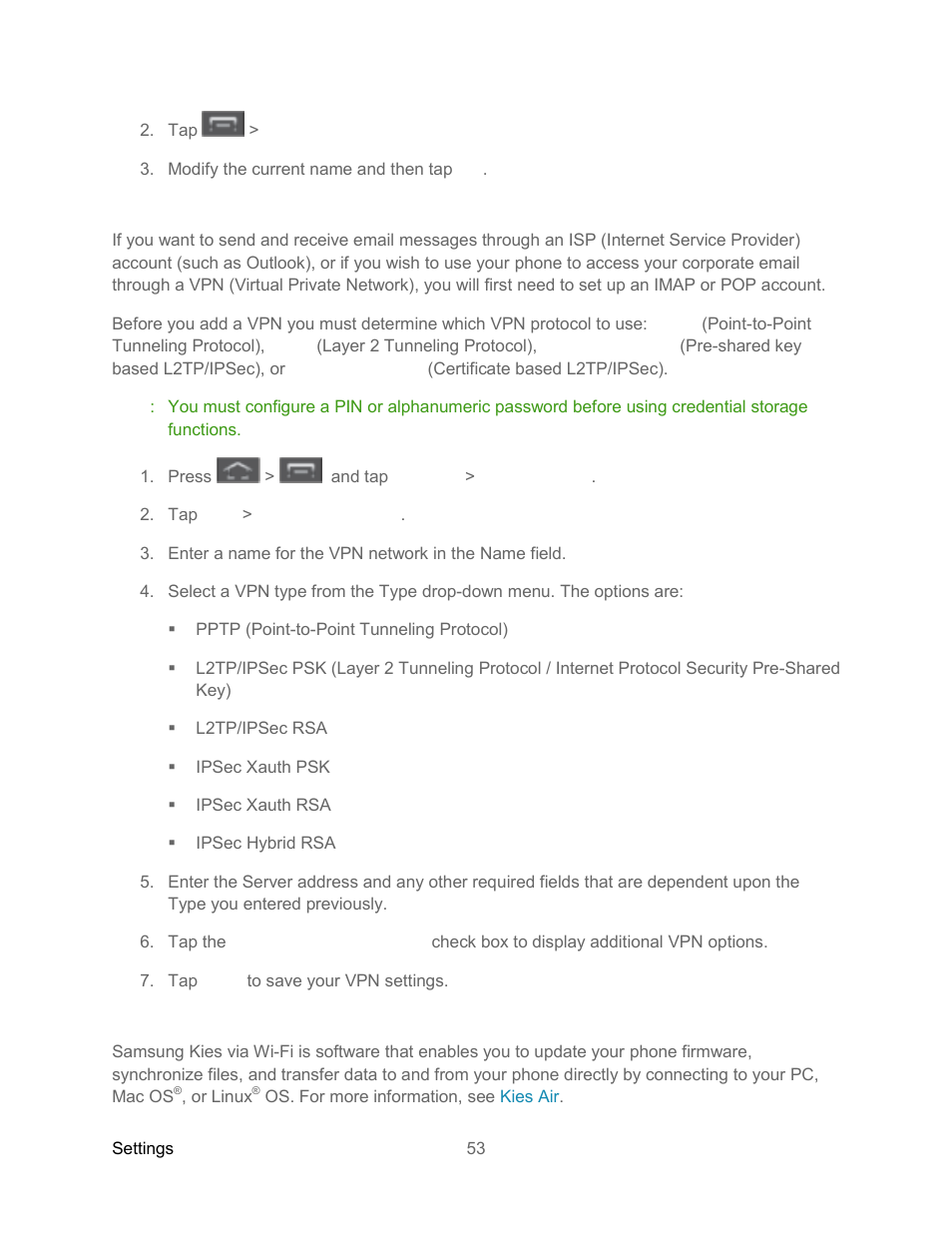 Kies via wi-fi | Samsung SPH-L300ZSASPR User Manual | Page 64 / 217