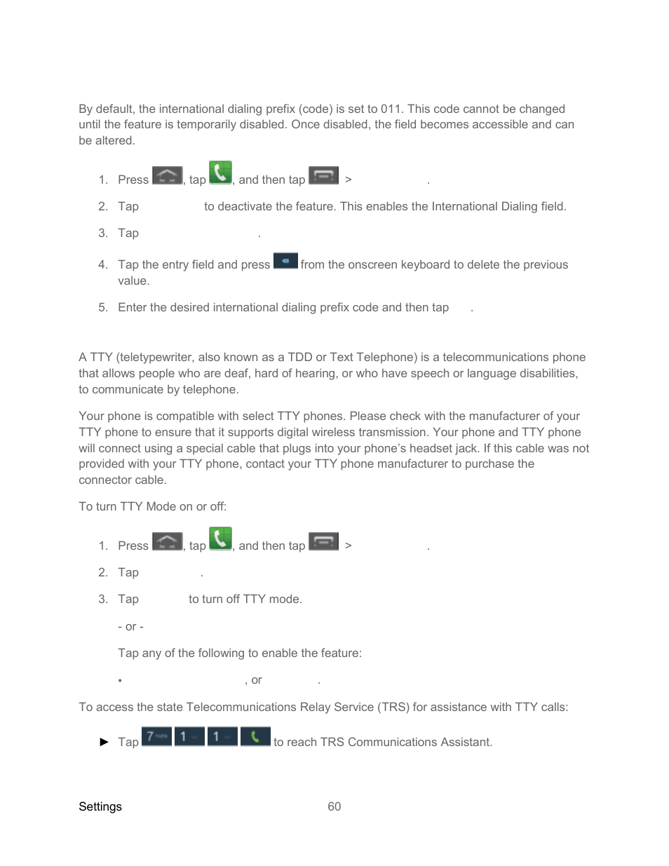 International dialing, Tty mode | Samsung SPH-L300ZSASPR User Manual | Page 71 / 217