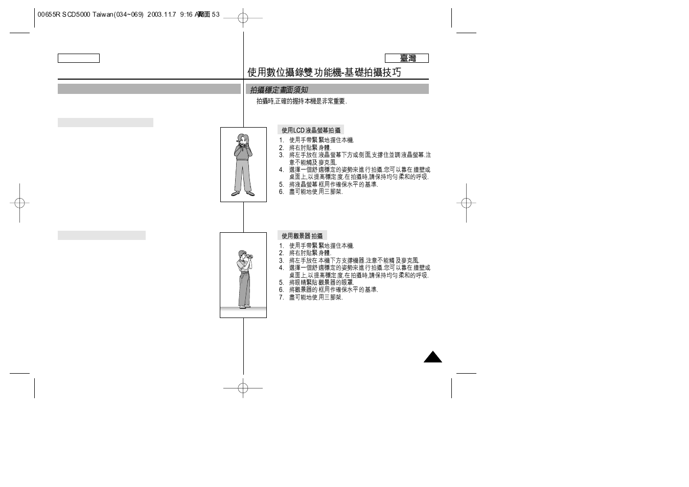 Using the camcorder - basic recording | Samsung SC-D5000-XAC User Manual | Page 53 / 128