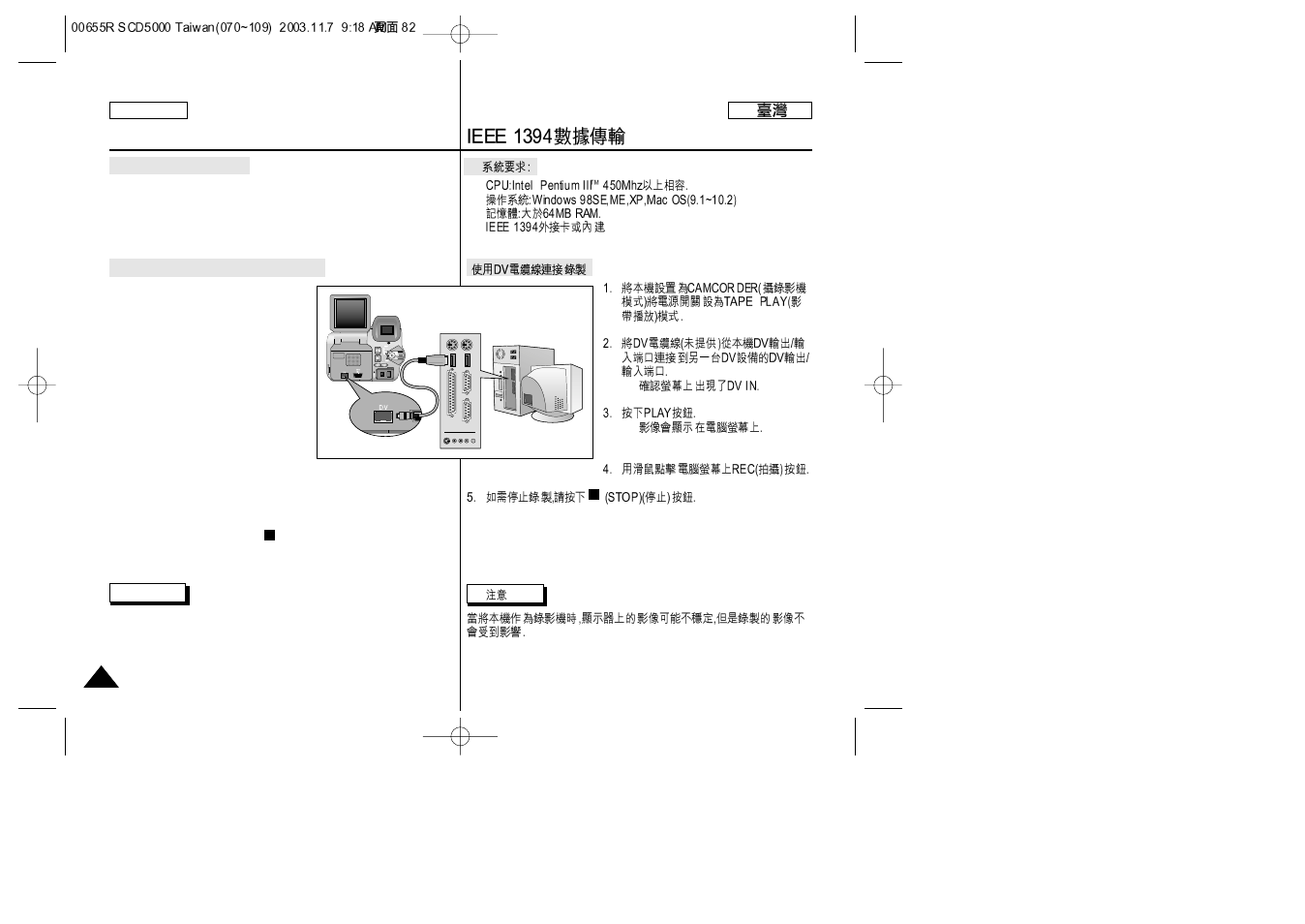 Ieee 1394 data transfer | Samsung SC-D5000-XAC User Manual | Page 82 / 128