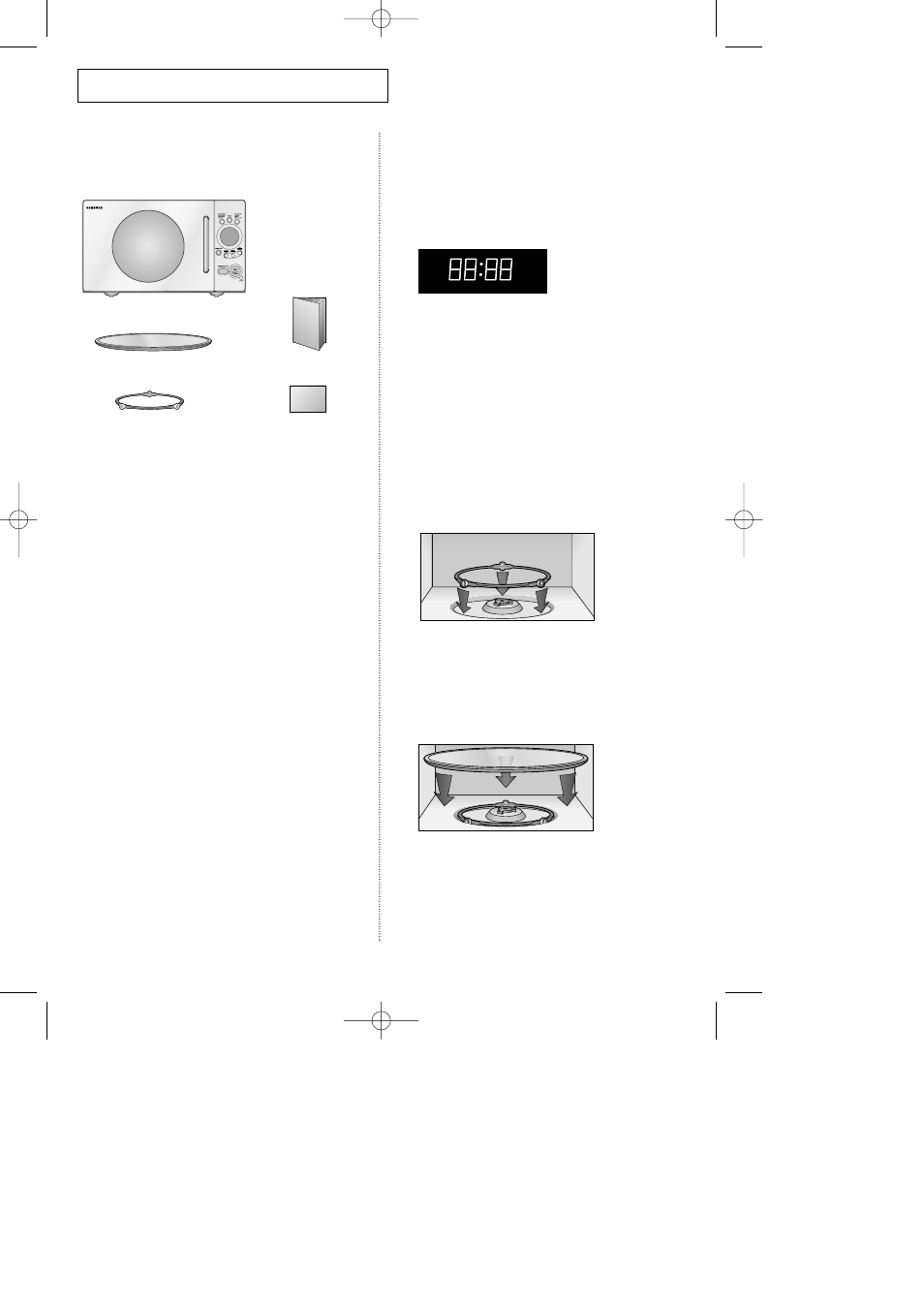Checking parts, Setting up your microwave oven | Samsung MW4688BA-XAA User Manual | Page 6 / 23