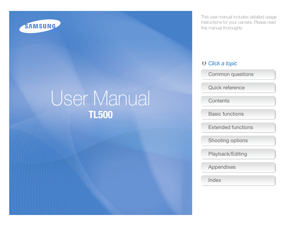 Samsung EC-TL500ZBPBUS User Manual | 129 pages