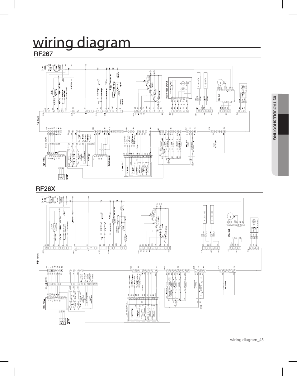 Wiring diagram | Samsung RF26XAEPN-XAA User Manual | Page 43 / 88
