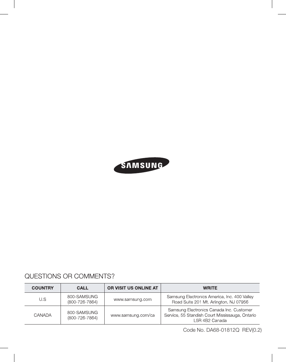 Samsung RF26XAEPN-XAA User Manual | Page 88 / 88