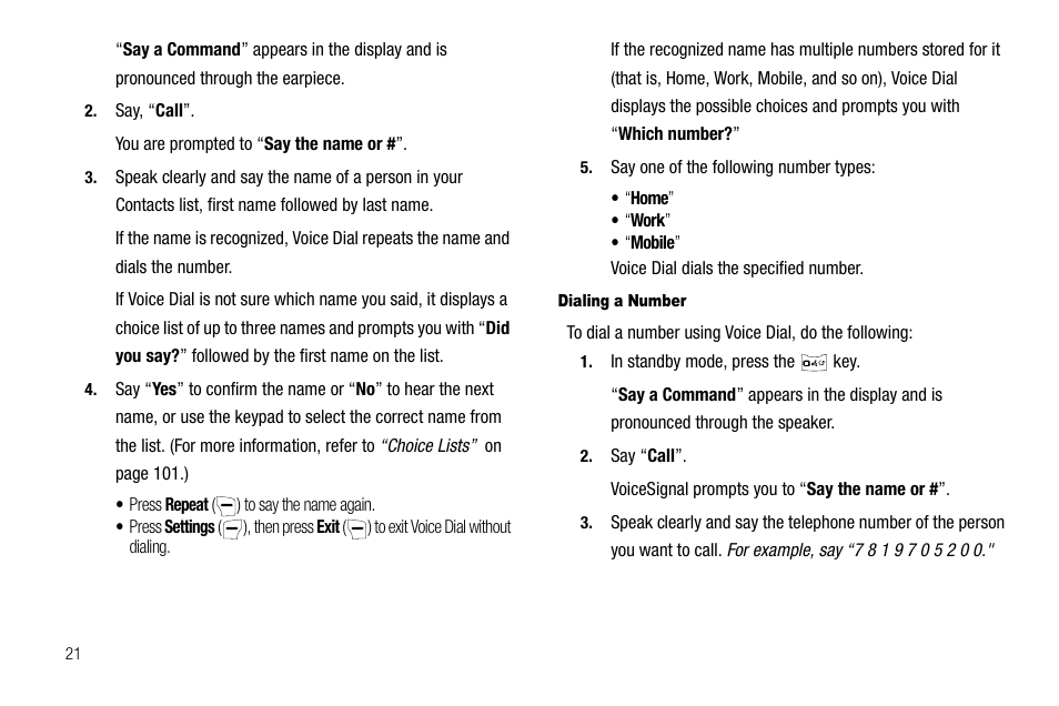 Dialing a number | Samsung SCH-R550ZKACRI User Manual | Page 24 / 152