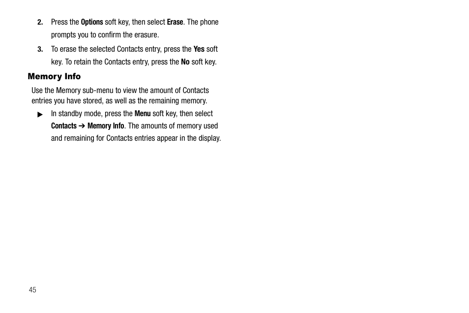 Memory info | Samsung SCH-R550ZKACRI User Manual | Page 48 / 152