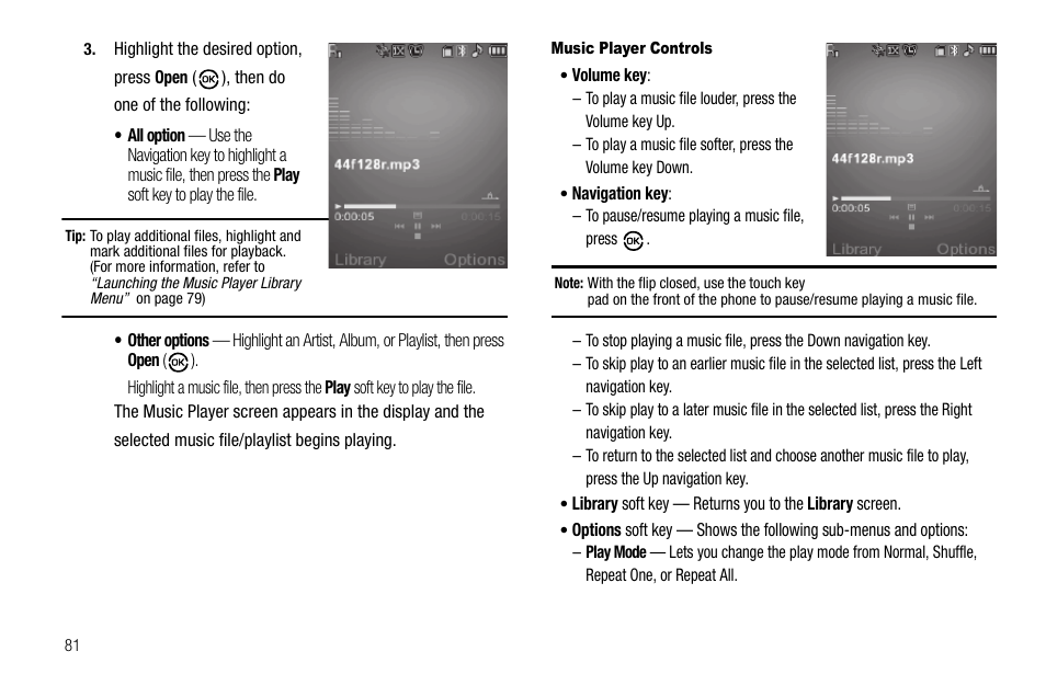 Music player controls | Samsung SCH-R550ZKACRI User Manual | Page 84 / 152