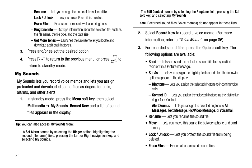 My sounds | Samsung SCH-R550ZKACRI User Manual | Page 88 / 152