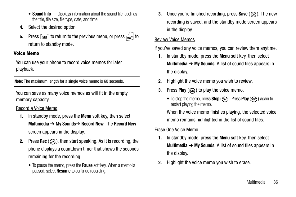 Voice memo | Samsung SCH-R550ZKACRI User Manual | Page 89 / 152