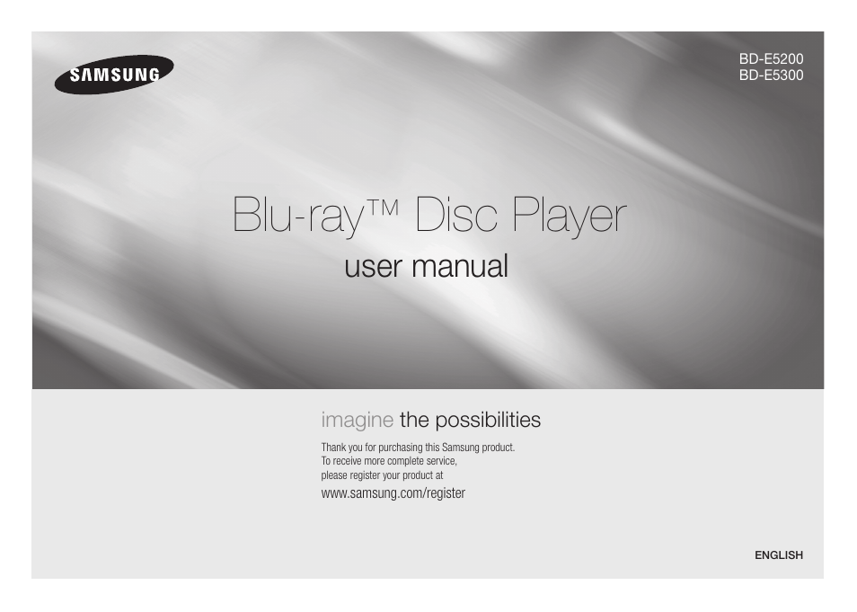 Samsung BD-E5300-ZA User Manual | 28 pages