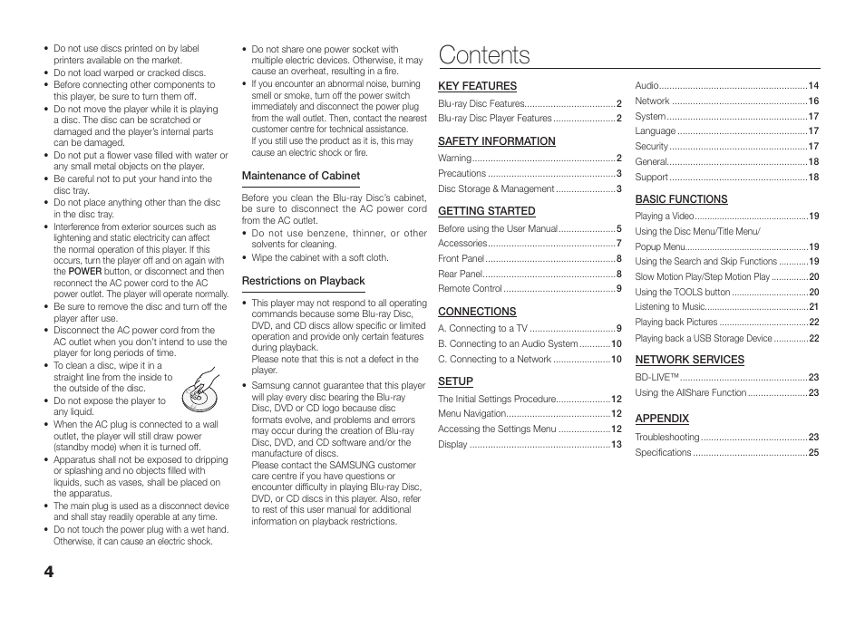 Samsung BD-E5300-ZA User Manual | Page 4 / 28