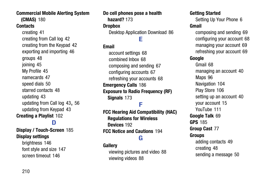 Samsung SCH-L710RWBXAR User Manual | Page 216 / 219