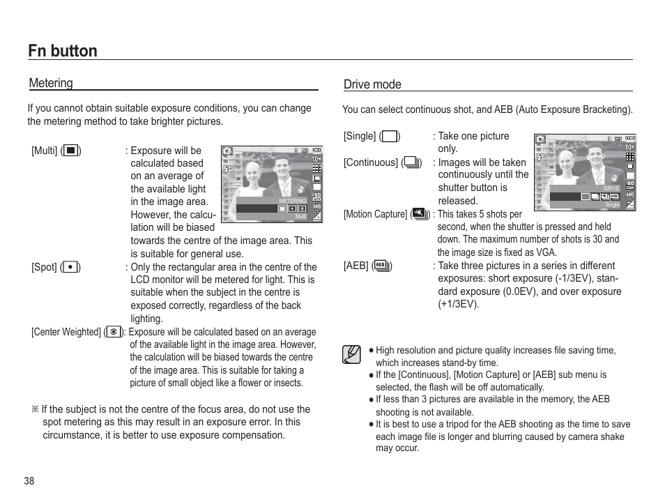 Fn button | Samsung EC-SL201SBA-US User Manual | Page 39 / 98