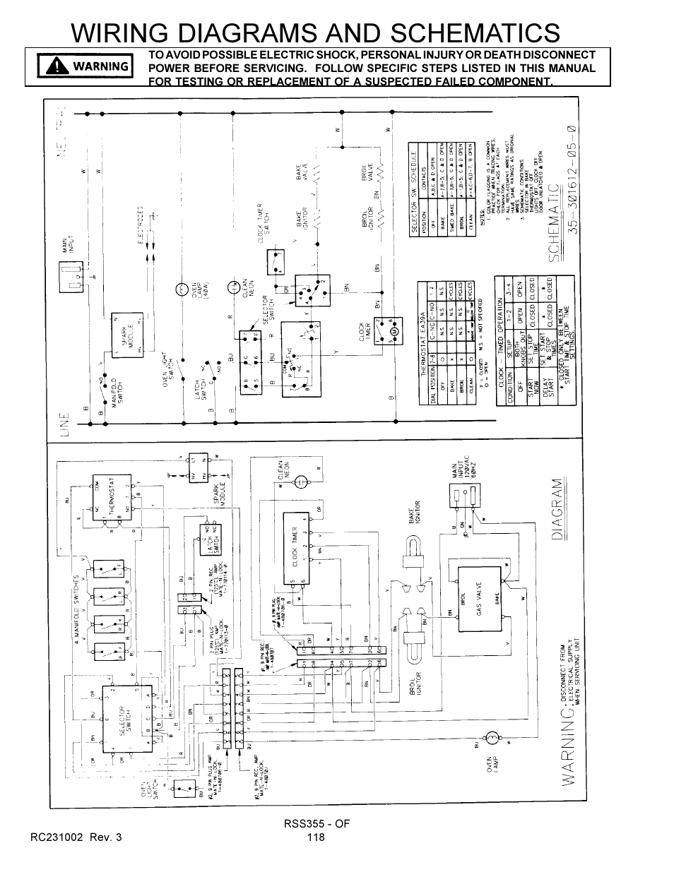 Wiring diagrams and schematics | Amana RSS User Manual | Page 119 / 124
