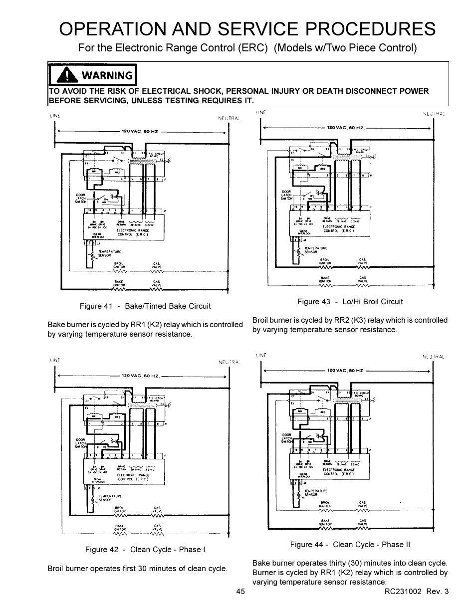 Operation and service procedures | Amana RSS User Manual | Page 46 / 124