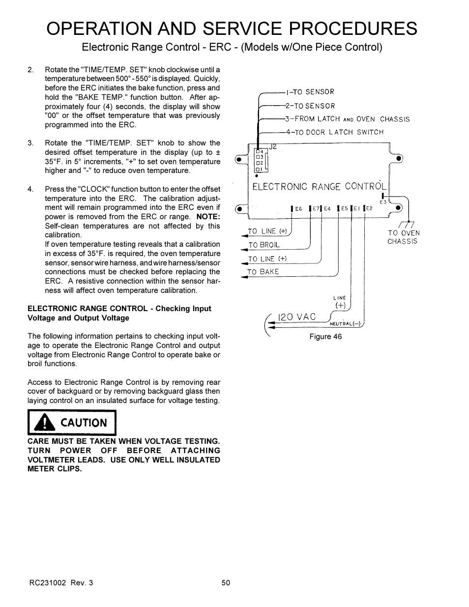 Operation and service procedures | Amana RSS User Manual | Page 51 / 124
