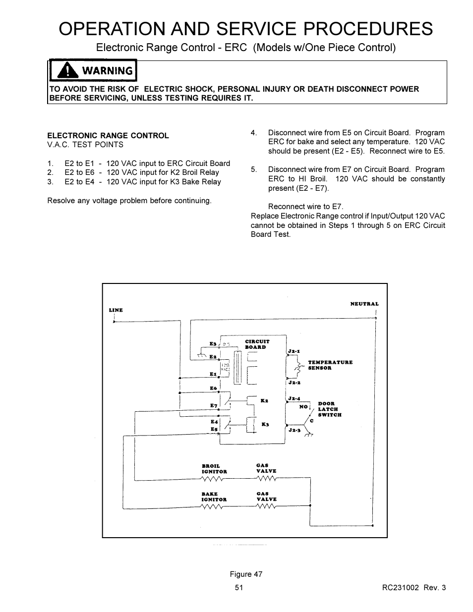 Operation and service procedures | Amana RSS User Manual | Page 52 / 124