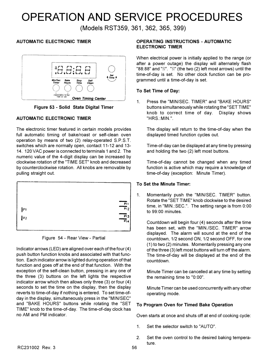 Operation and service procedures | Amana RSS User Manual | Page 57 / 124