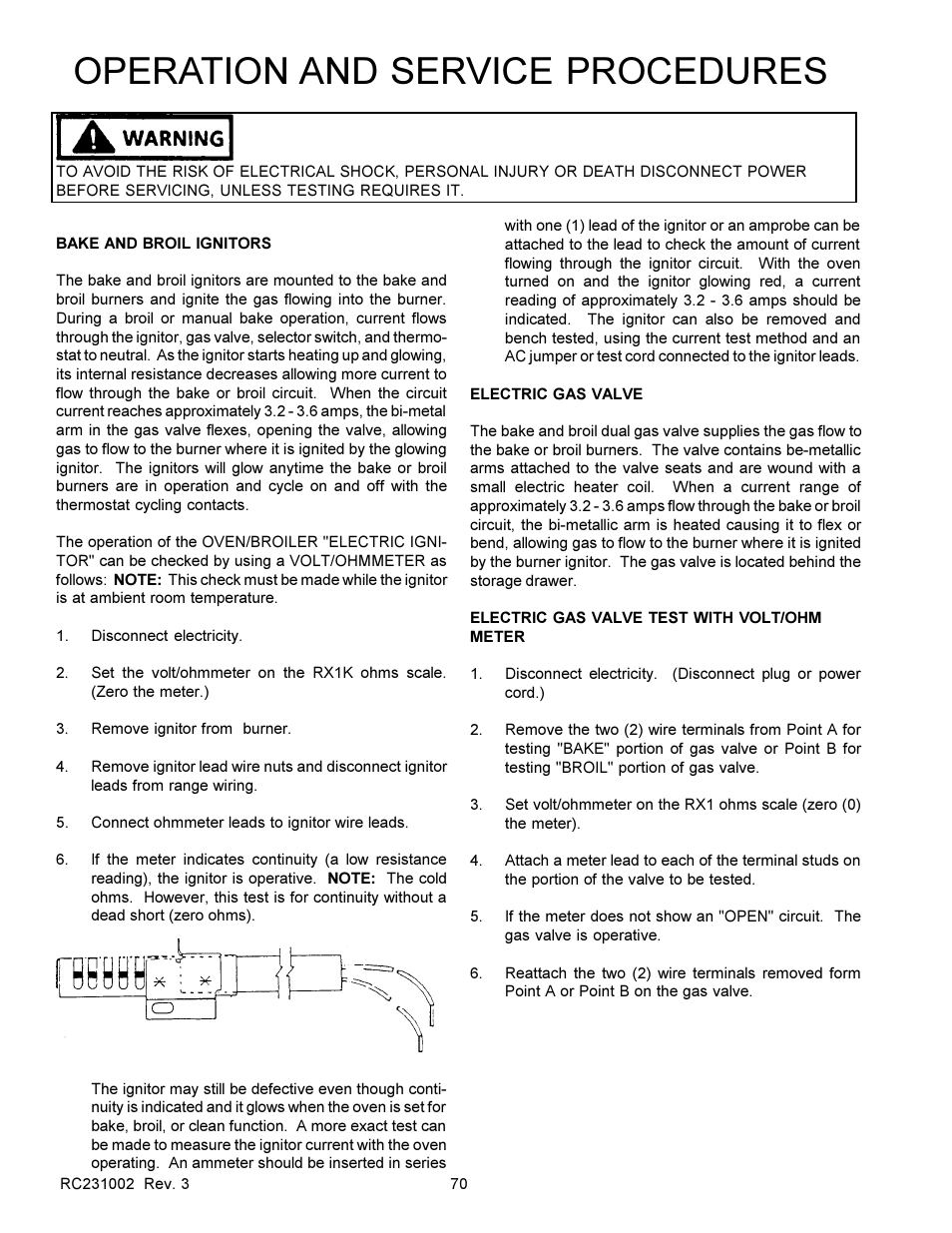 Operation and service procedures | Amana RSS User Manual | Page 71 / 124