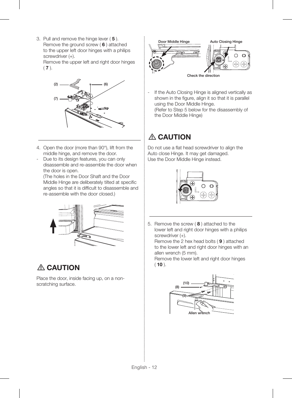 Caution | Samsung RF23HSESBSR-AA User Manual | Page 12 / 168