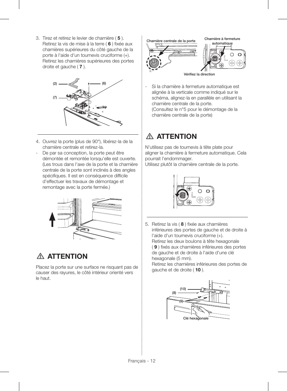 Attention | Samsung RF23HSESBSR-AA User Manual | Page 124 / 168