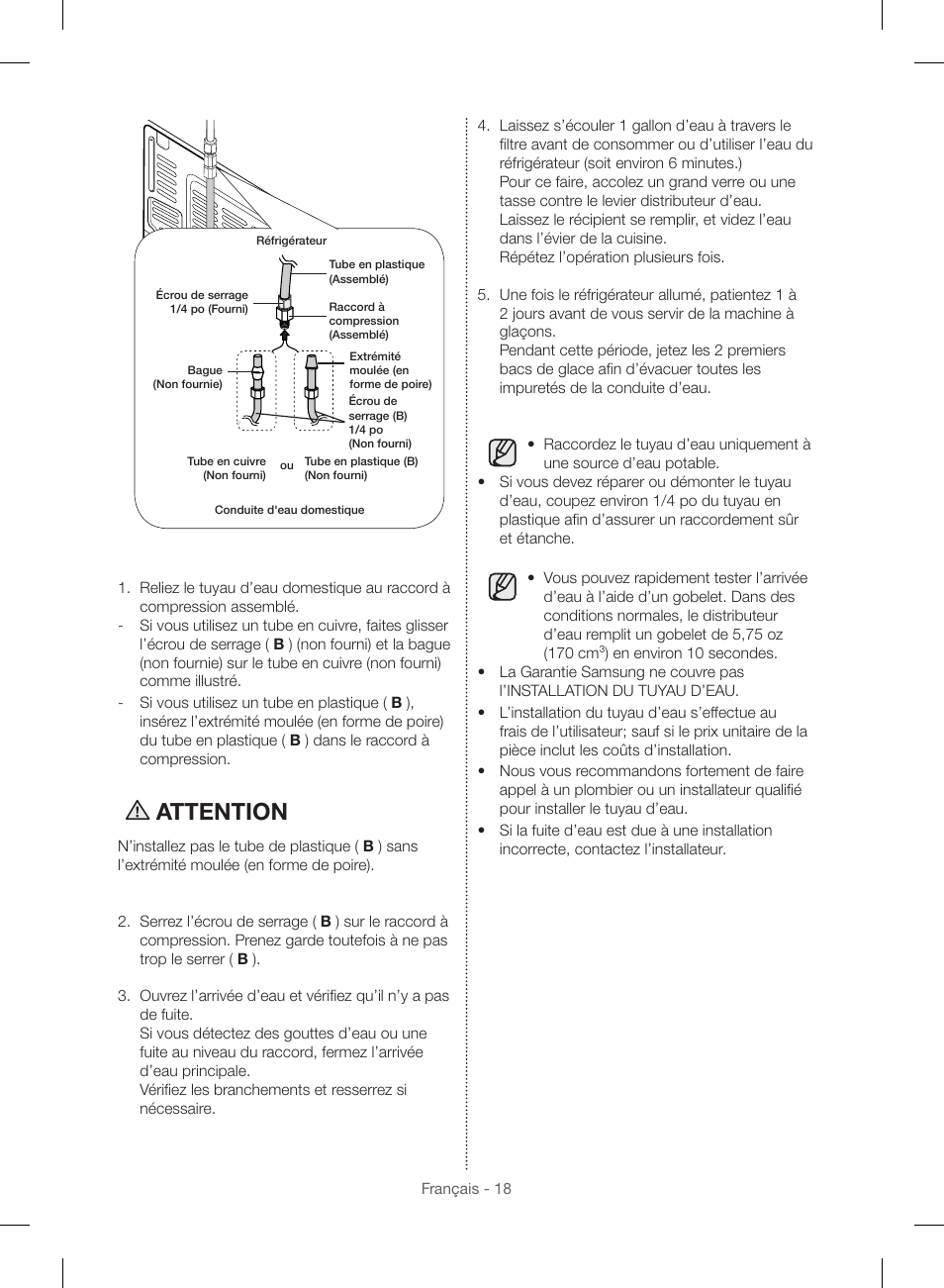 Attention | Samsung RF23HSESBSR-AA User Manual | Page 130 / 168