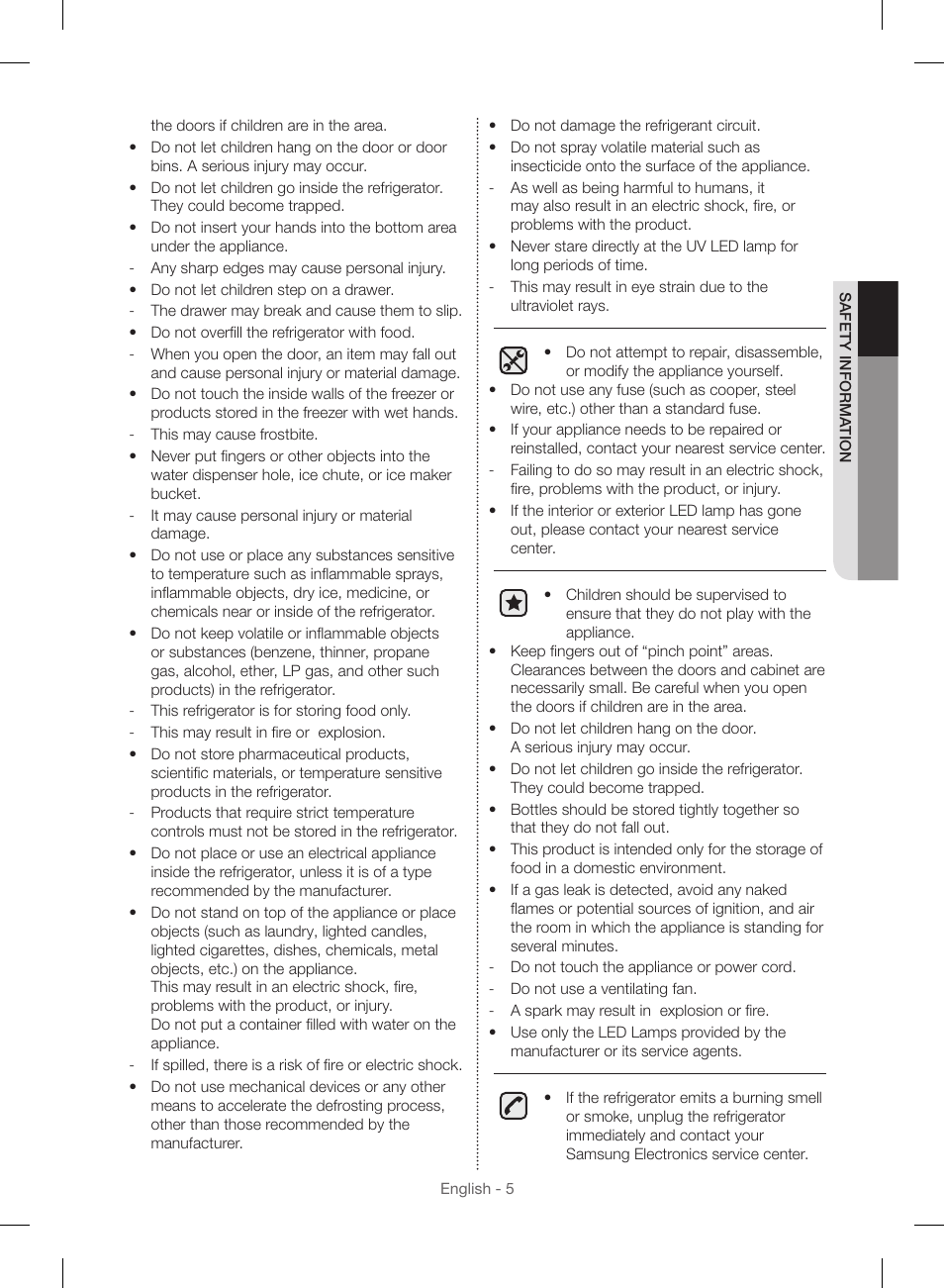 Samsung RF23HSESBSR-AA User Manual | Page 5 / 168