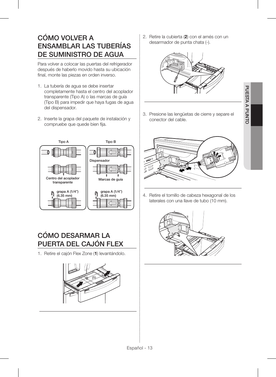 Cómo desarmar la puerta del cajón flex | Samsung RF23HSESBSR-AA User Manual | Page 69 / 168