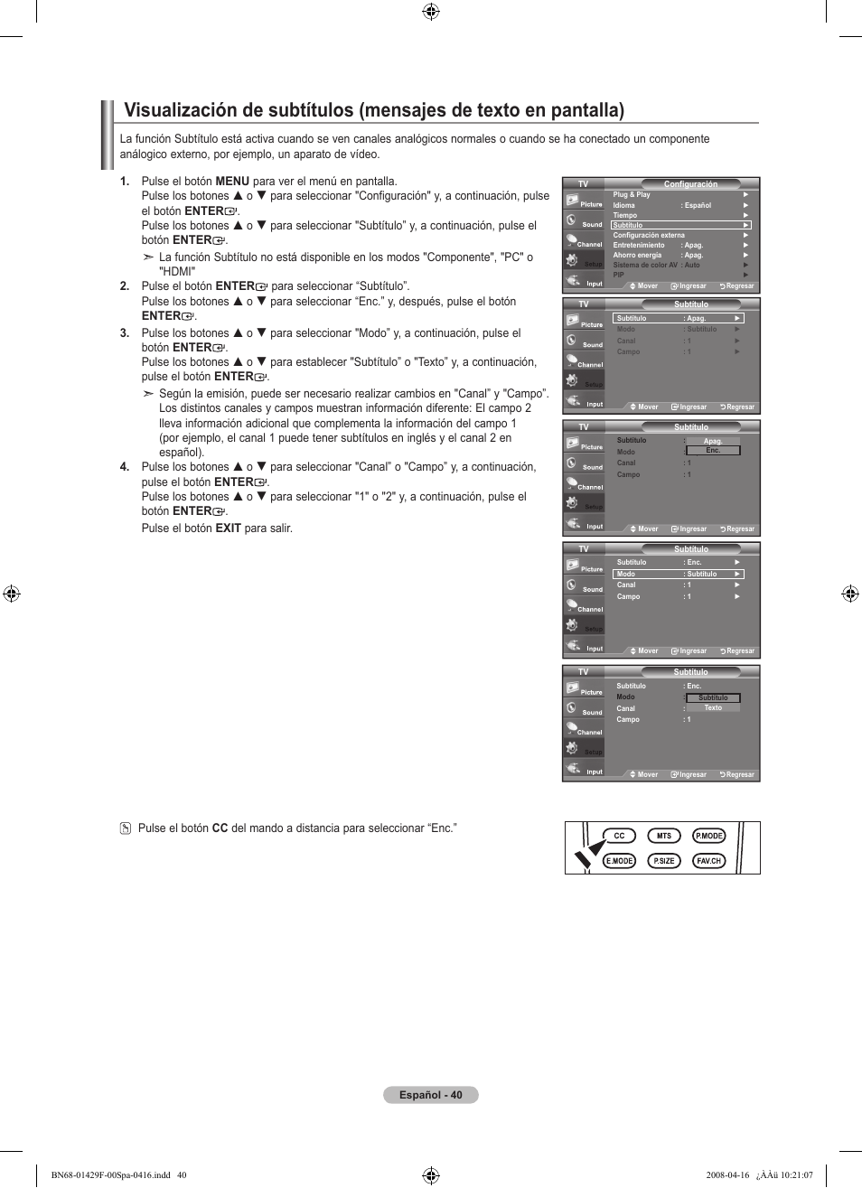Samsung LN52A610A3RXZP User Manual | Page 106 / 129