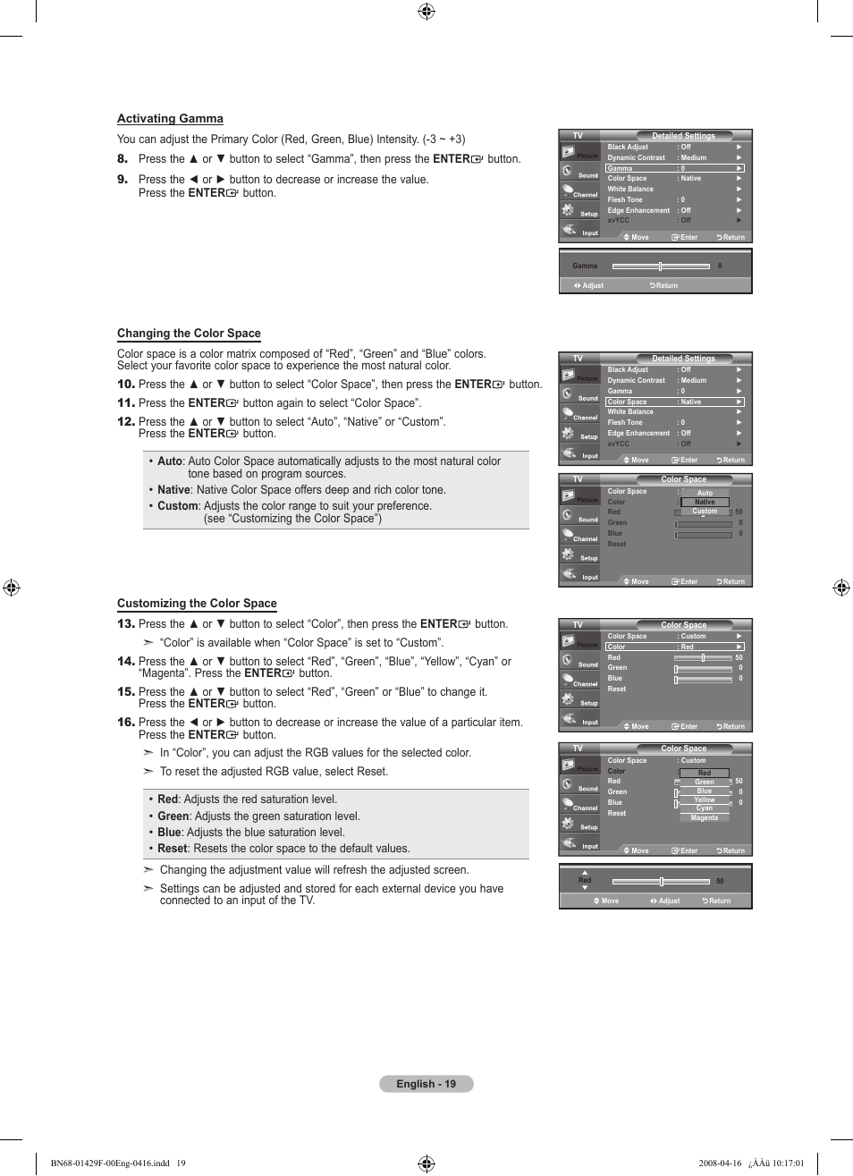 Samsung LN52A610A3RXZP User Manual | Page 21 / 129