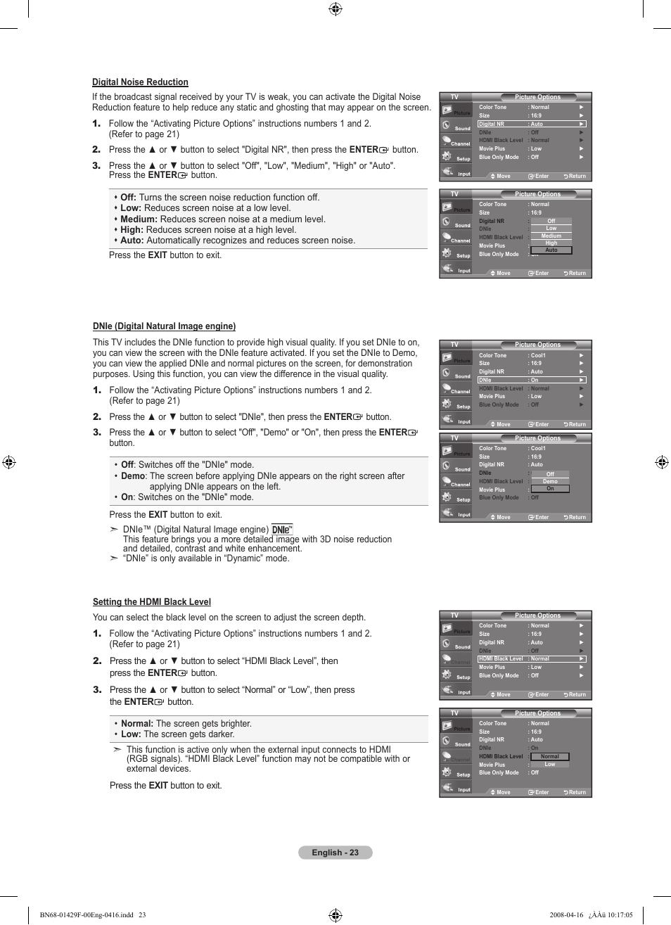 Samsung LN52A610A3RXZP User Manual | Page 25 / 129