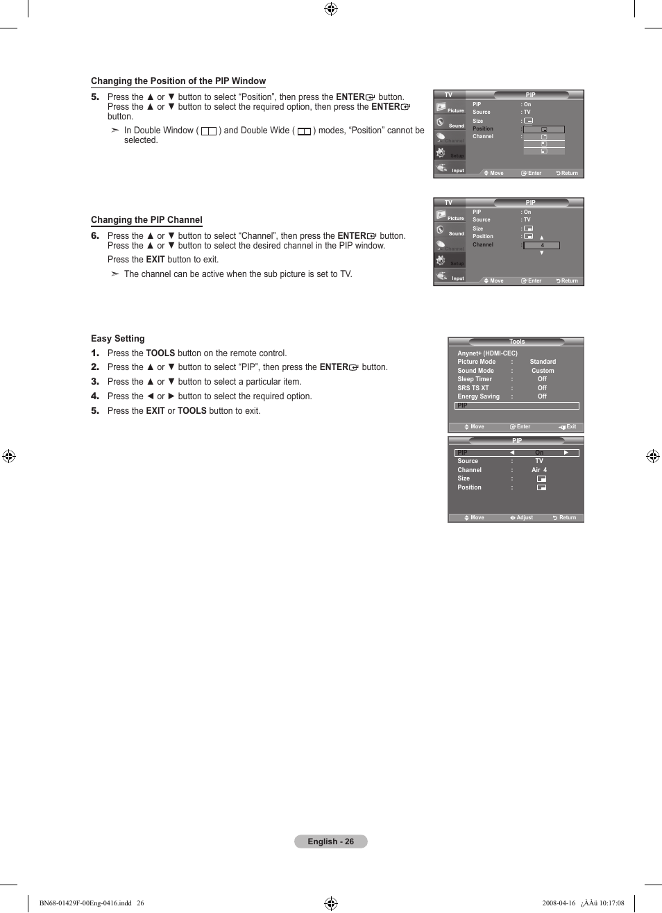 Samsung LN52A610A3RXZP User Manual | Page 28 / 129