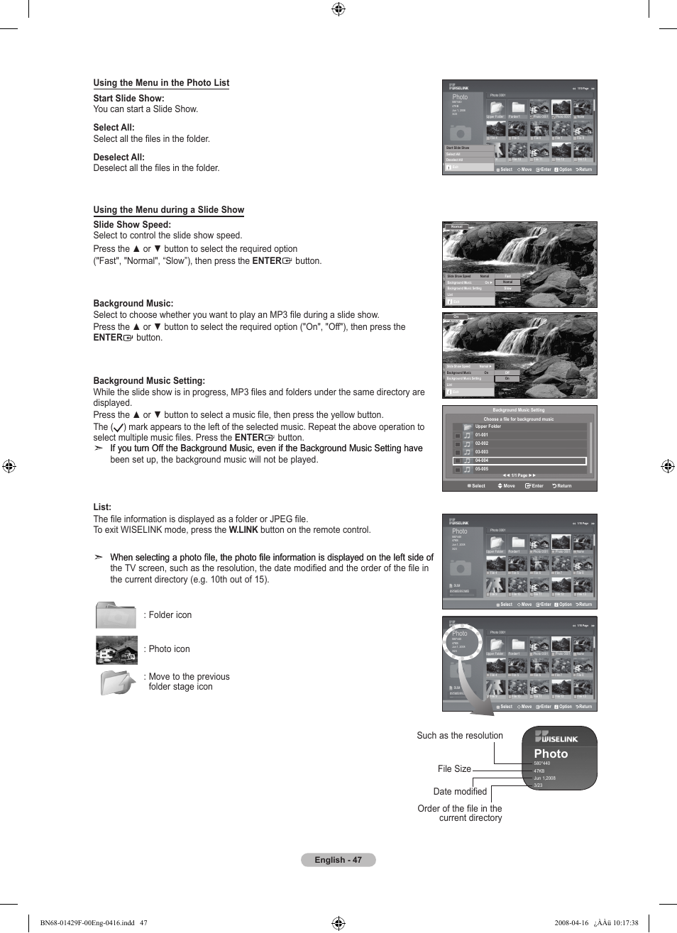Photo | Samsung LN52A610A3RXZP User Manual | Page 49 / 129
