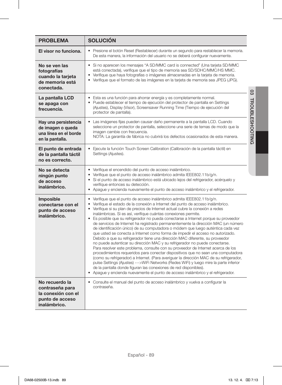 Samsung RSG309AARS-XAA User Manual | Page 181 / 184