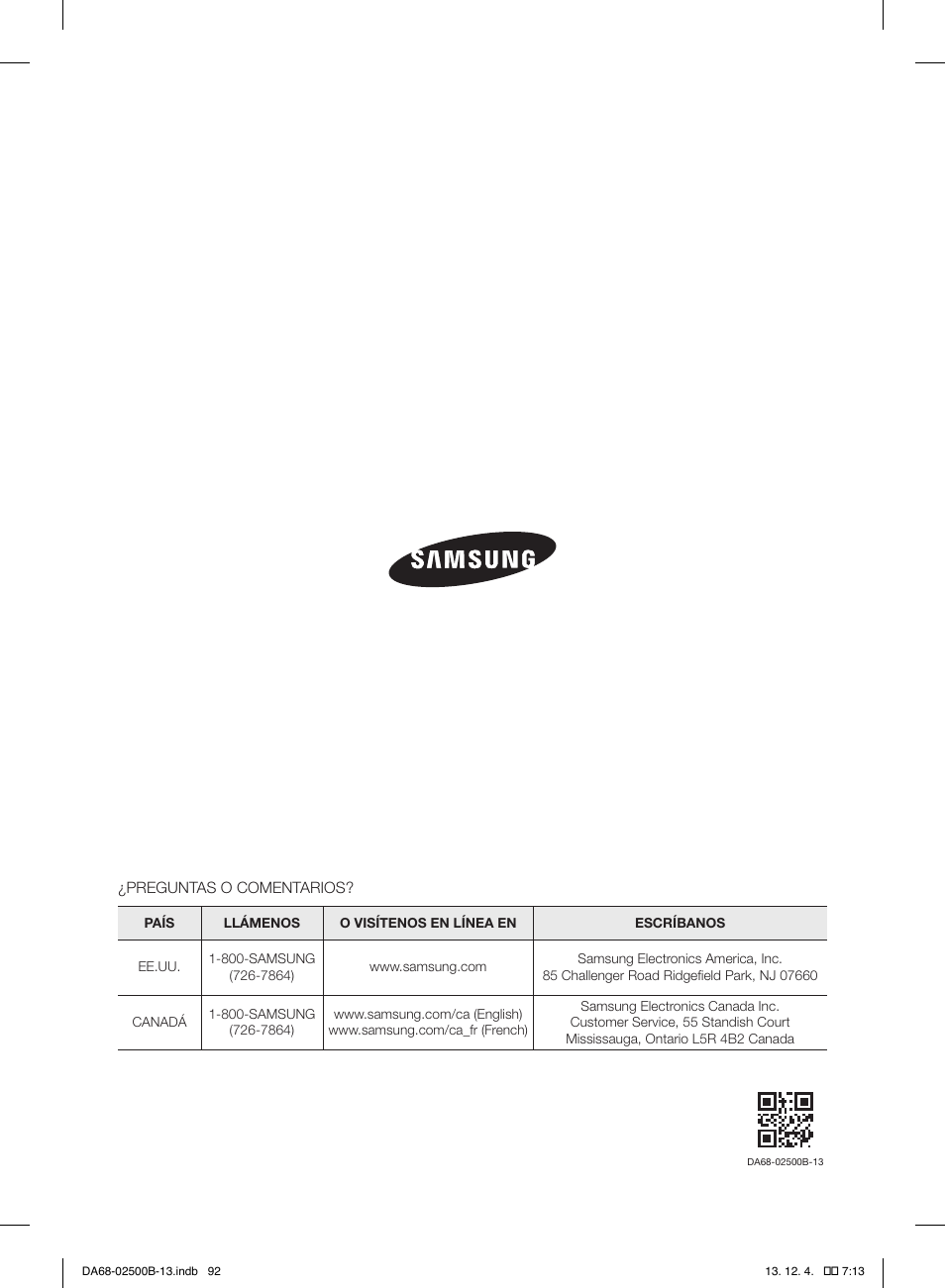 Samsung RSG309AARS-XAA User Manual | Page 184 / 184