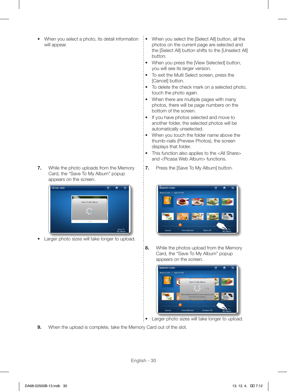 Samsung RSG309AARS-XAA User Manual | Page 30 / 184