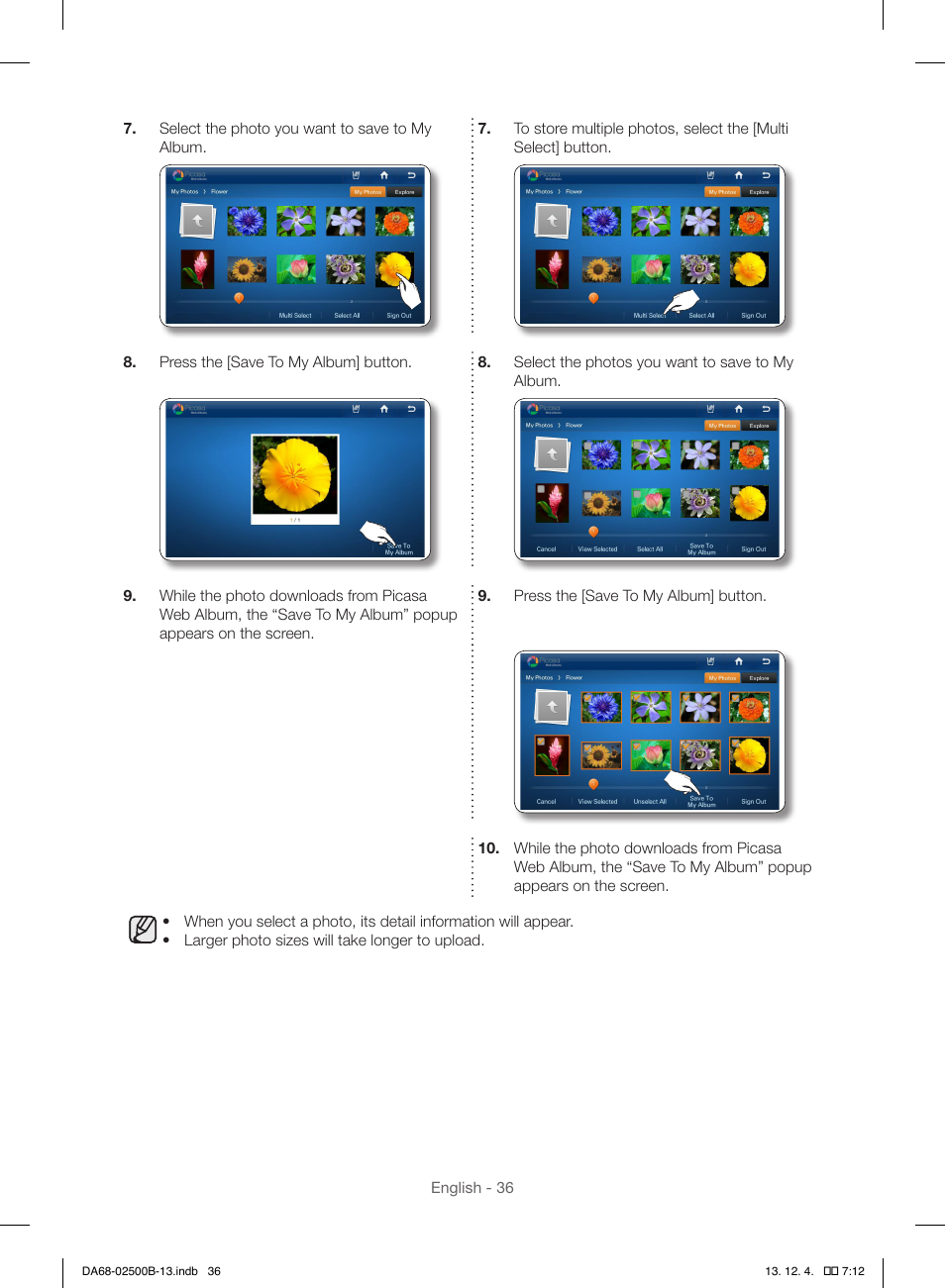 Samsung RSG309AARS-XAA User Manual | Page 36 / 184