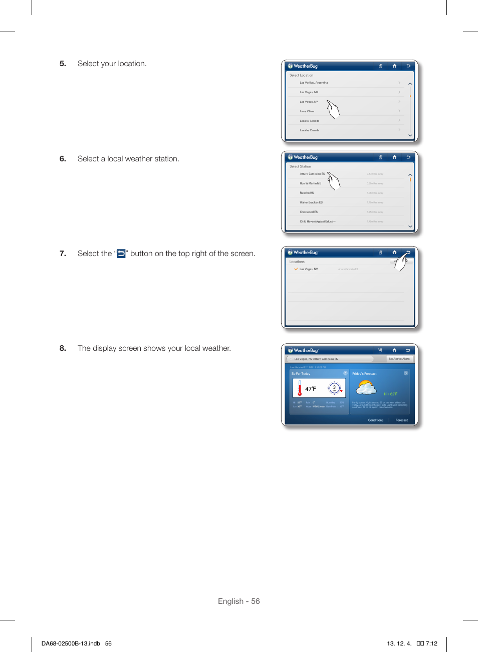 Samsung RSG309AARS-XAA User Manual | Page 56 / 184