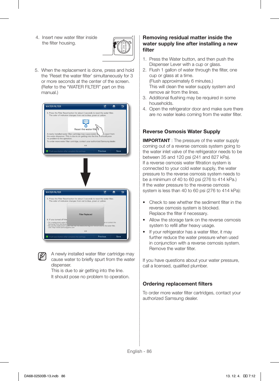 Samsung RSG309AARS-XAA User Manual | Page 86 / 184