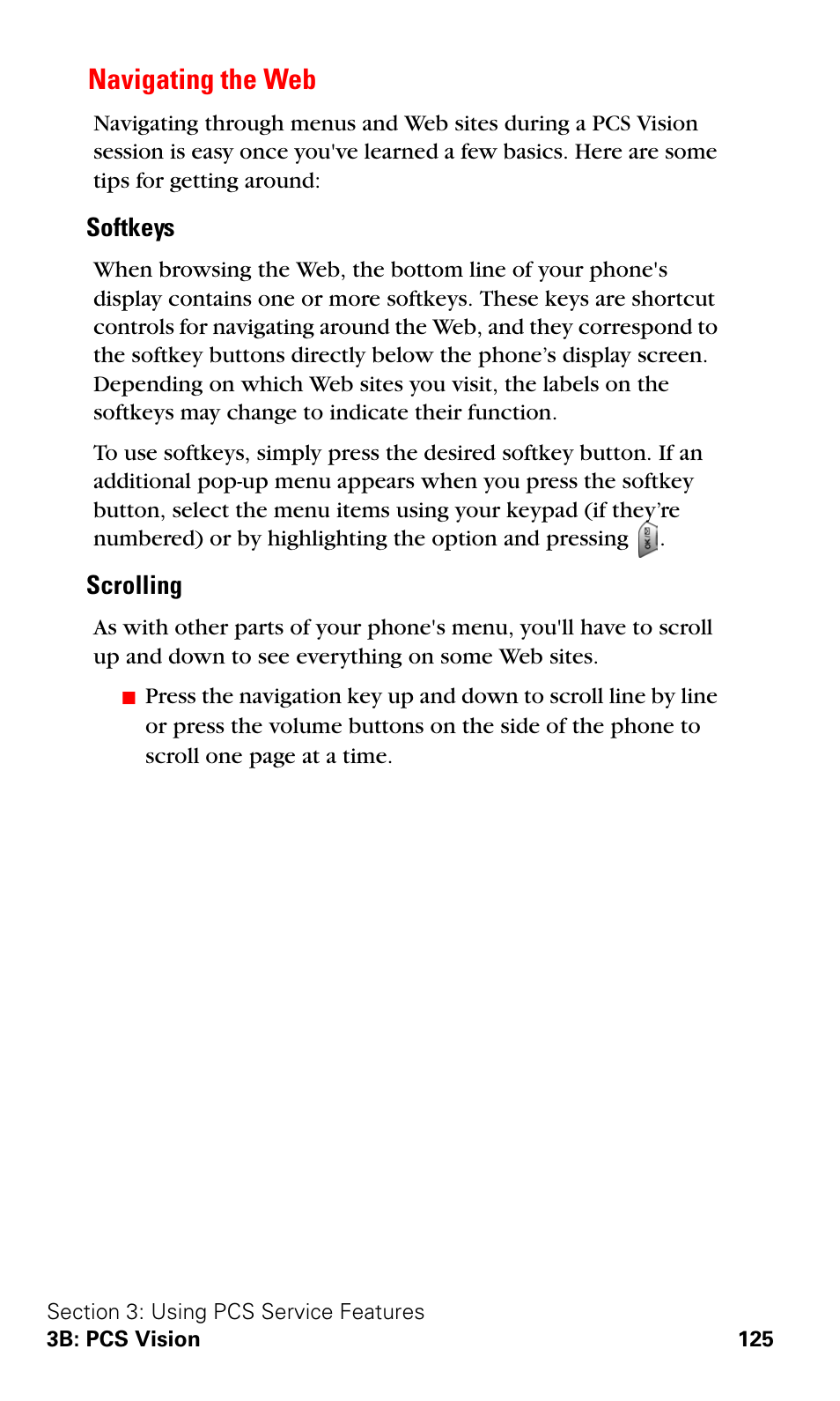 Navigating the web | Samsung SPH-A620ZSSXAR User Manual | Page 133 / 181