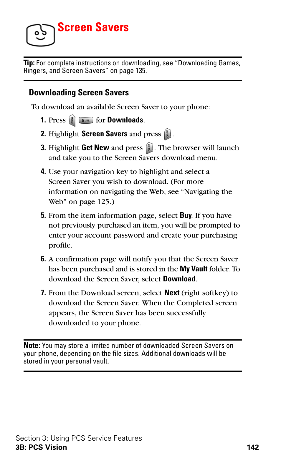 Screen savers | Samsung SPH-A620ZSSXAR User Manual | Page 150 / 181