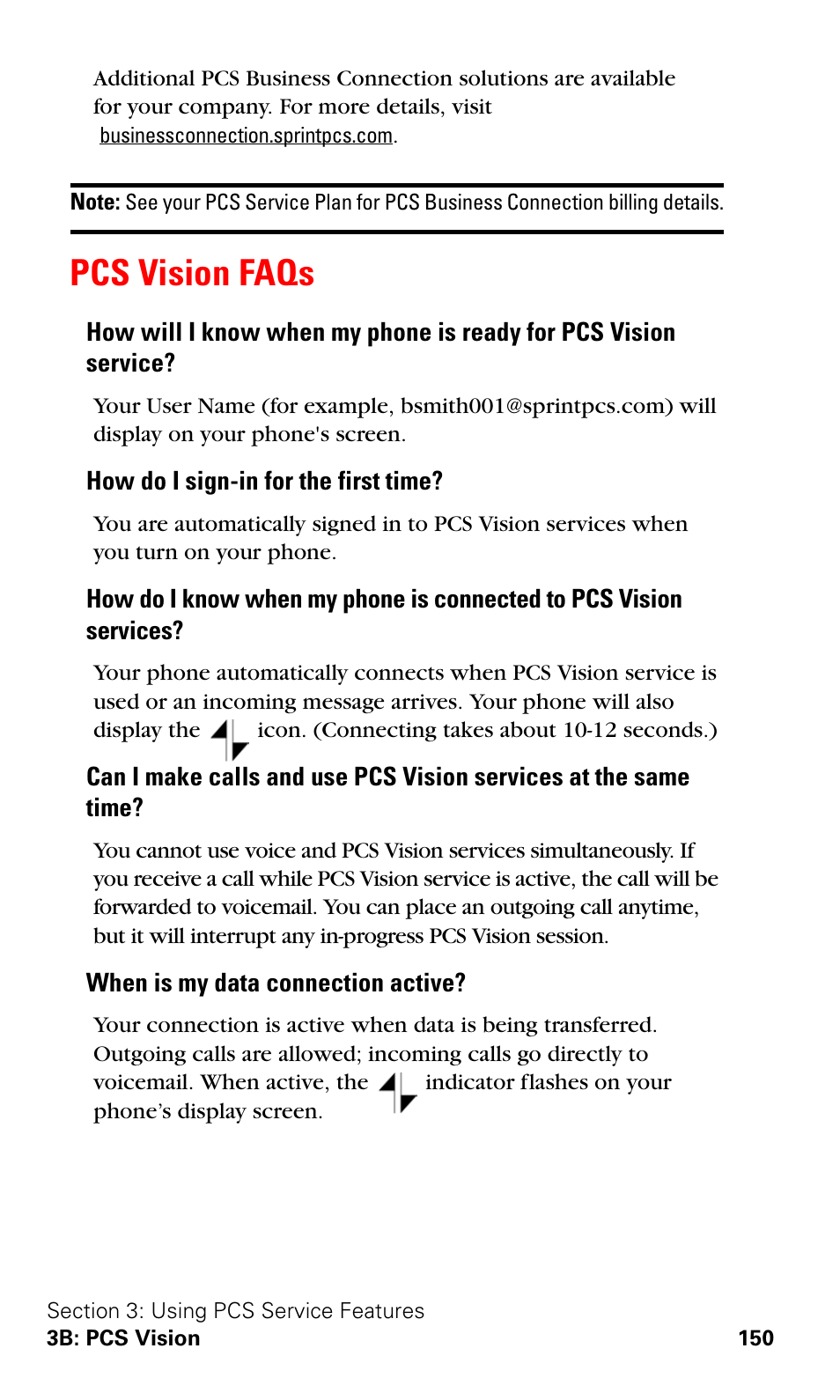 Pcs vision faqs | Samsung SPH-A620ZSSXAR User Manual | Page 158 / 181