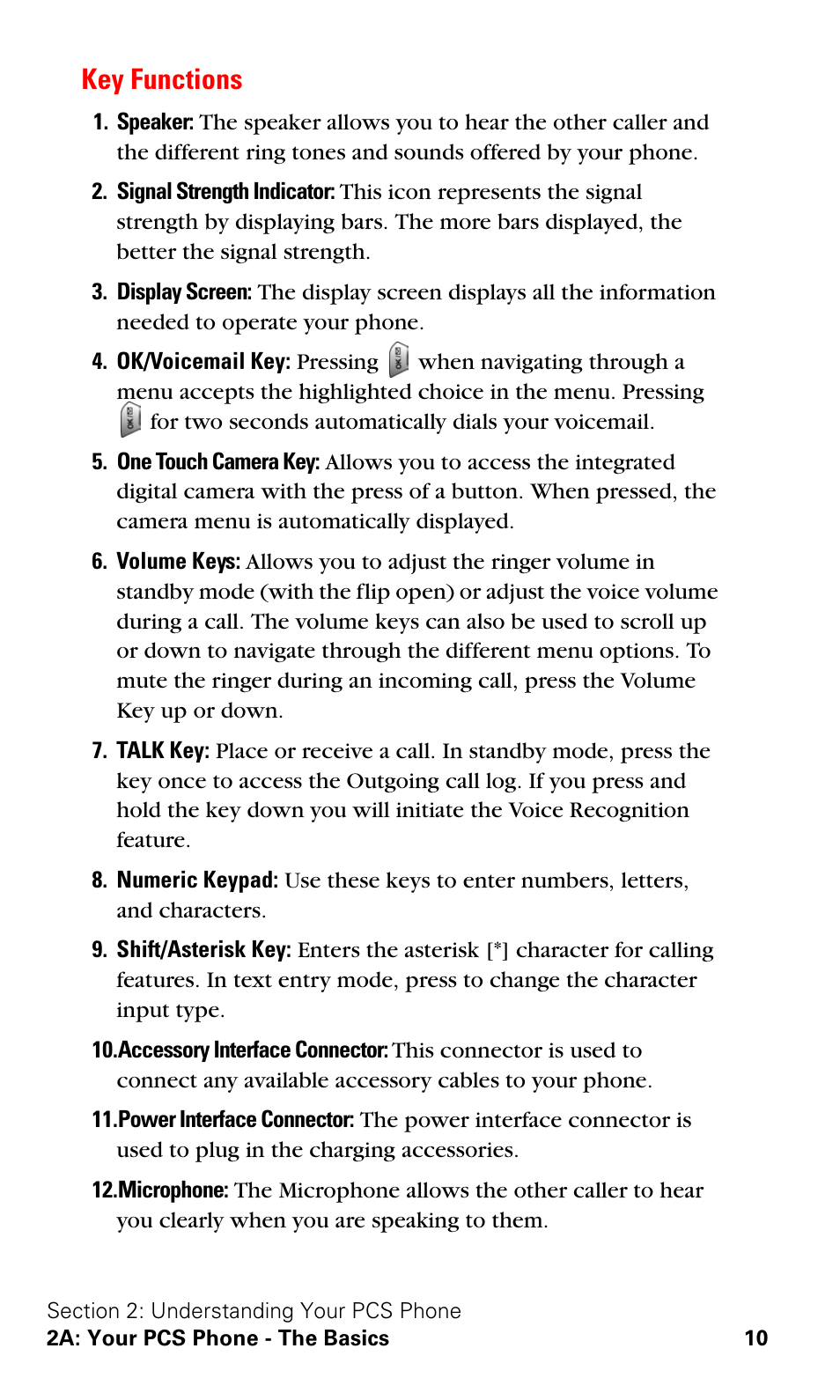Key functions | Samsung SPH-A620ZSSXAR User Manual | Page 18 / 181