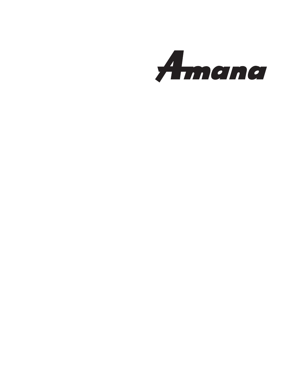 Amana ARR6102 User Manual | 28 pages