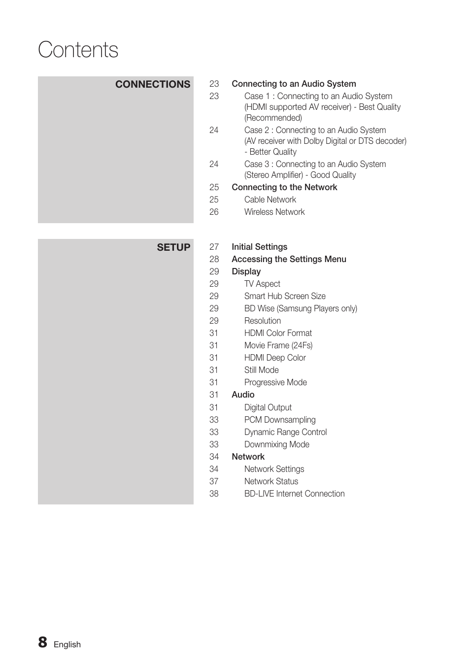 Samsung BD-D5700-ZA User Manual | Page 8 / 78